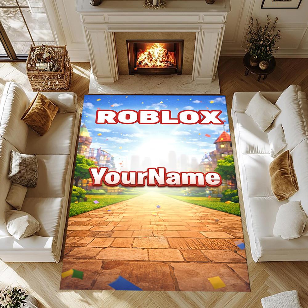 Roblox 103 Customize Your Name Floor Mat Suitable for Decorate room Kitchen Foyer Entryway Antislip Carpet Office home decor Spiritual Gift