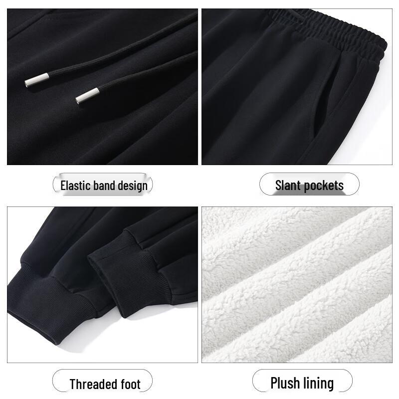 Baleno Women's Fleece-Lined Ribbed Jogger Pants