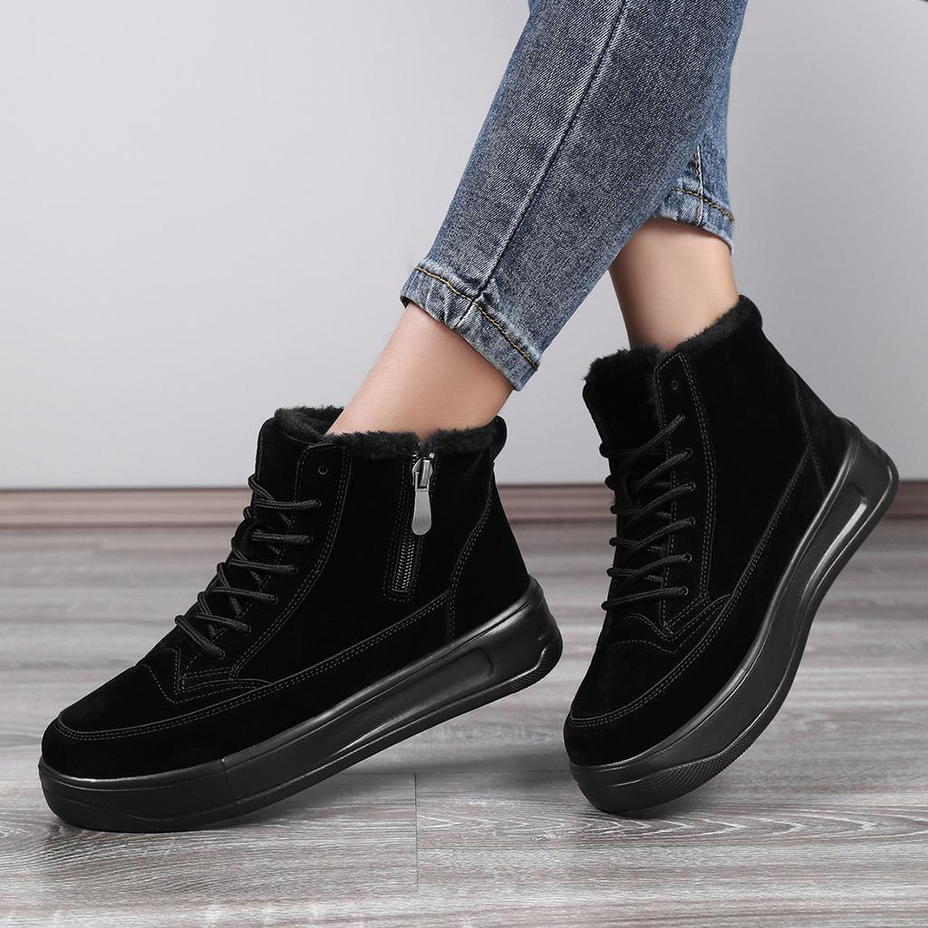 TUINANLE High Quality Winter Snow Booties Women Warm Shoes with Cotton Lining Ankle Boots Men Shoes