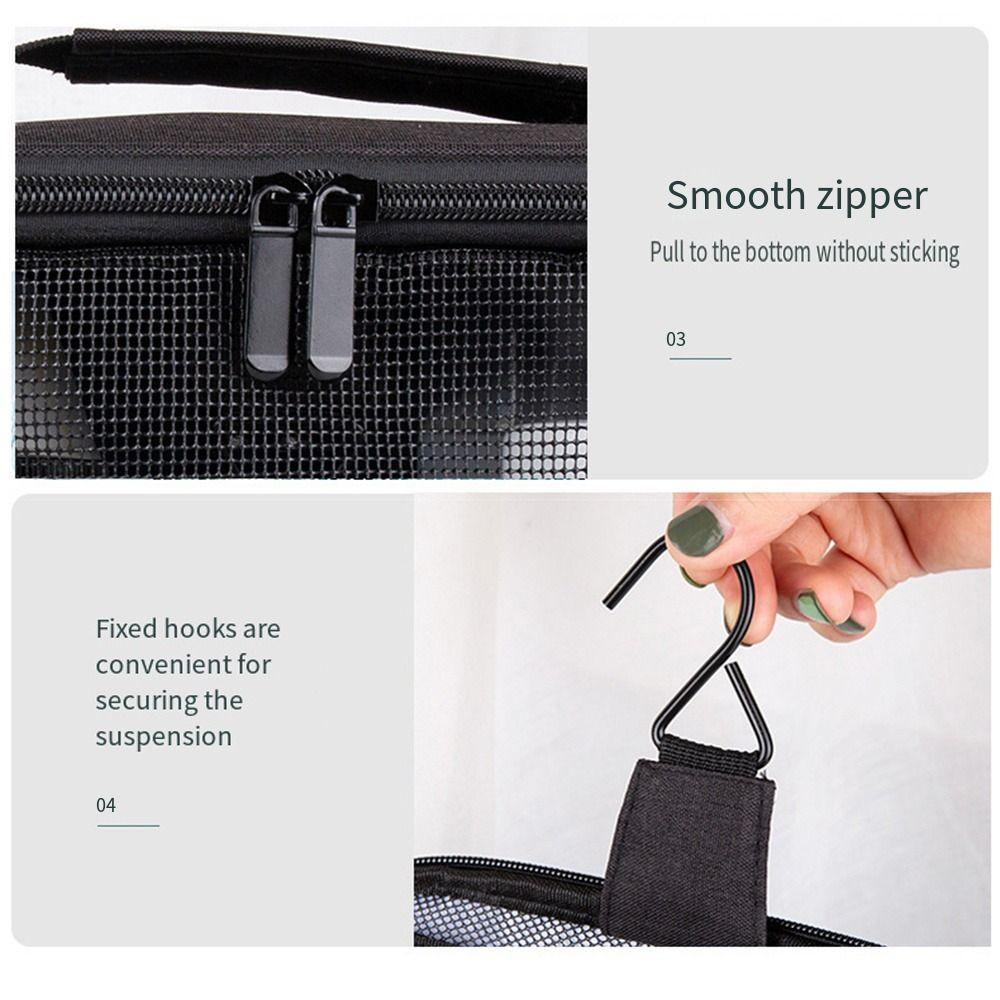 Portable Foldable Mesh Tote Quick Dry Hanging Shower Organizer Perfect Shower Bag  Gym