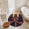 Viking Figures,Round Area Rug,Carpet Rug for Living Room Bedroom Sofa Playroom Decor,Non-slip Floor Mat