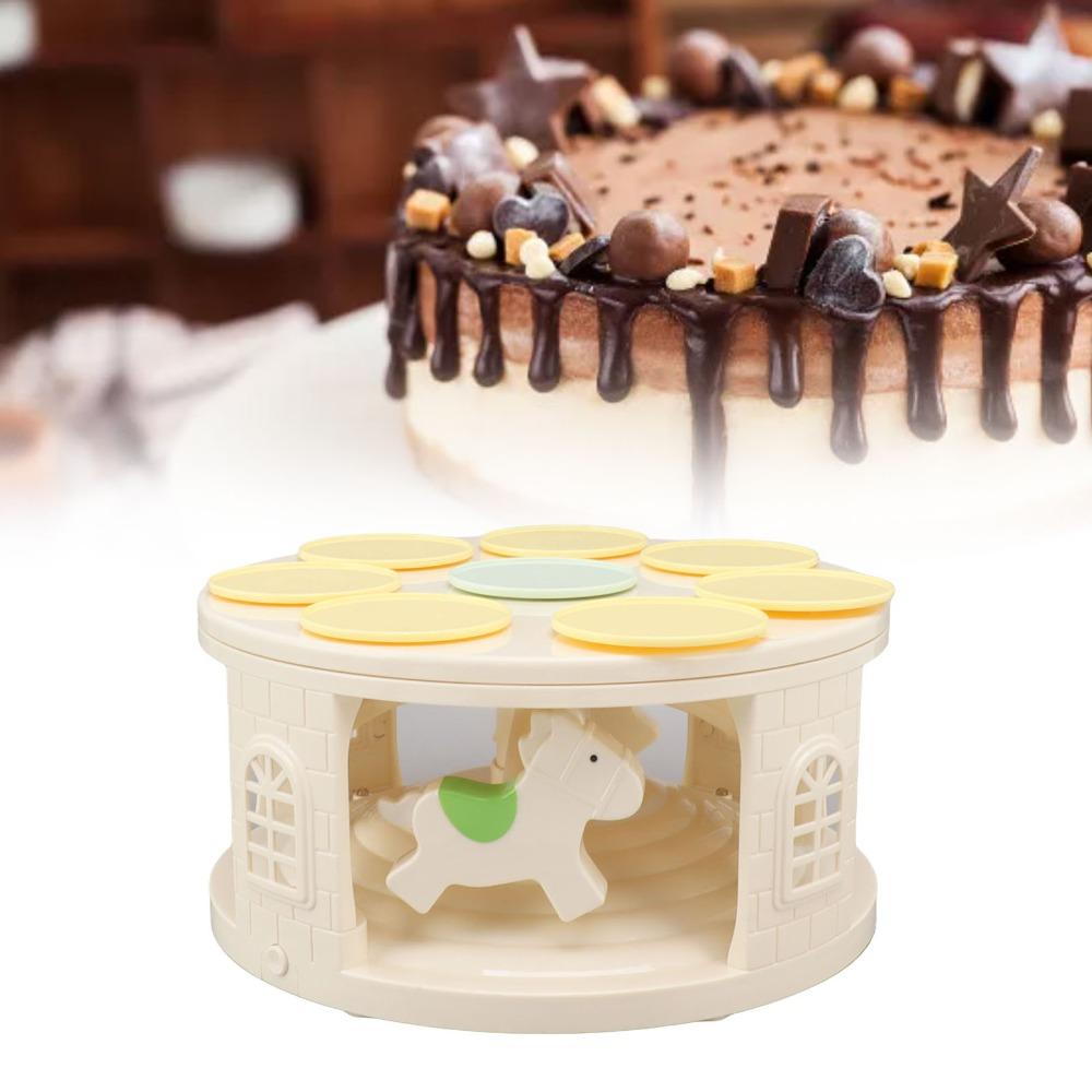 PP Cupcake Stand Automatic Rotating Cake Turntable Cupcake Display Stand  Cupcake Decorating