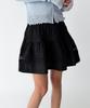 The Green Lab Punched Lace Tiered Mini Skirt [Black]