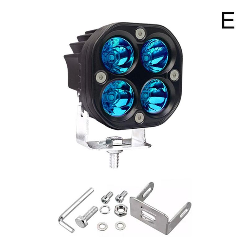 New Motorcycle Led Spotlights Yellow Car Off-road Vehicle Modified Roof Working Light 3 Inches 40W Small Square Light
