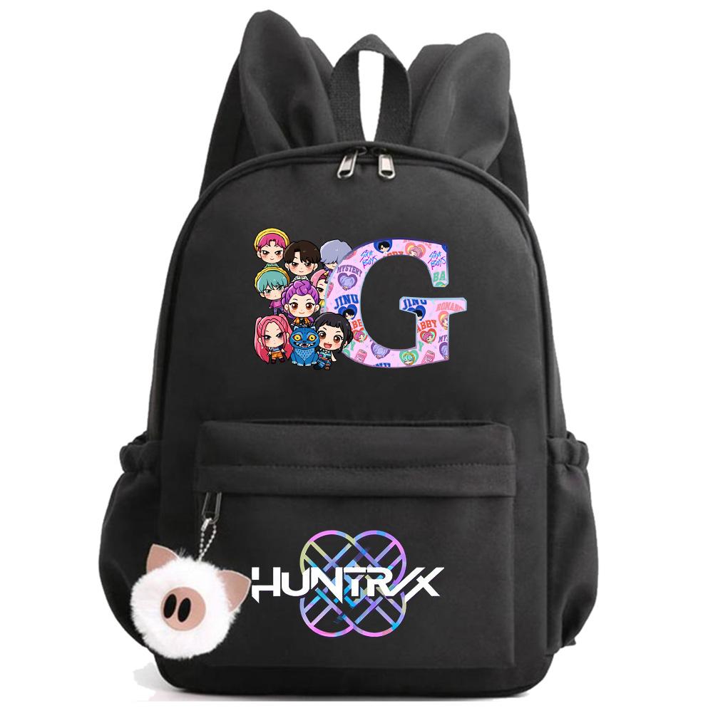 Anime 26 Englische Buchstaben K-Pop Bedruckter Rucksack Student Teenager Student Schultasche für Junge Mädchen Schultasche Kindergeschenk Damen Große Kapazität Reisetasche