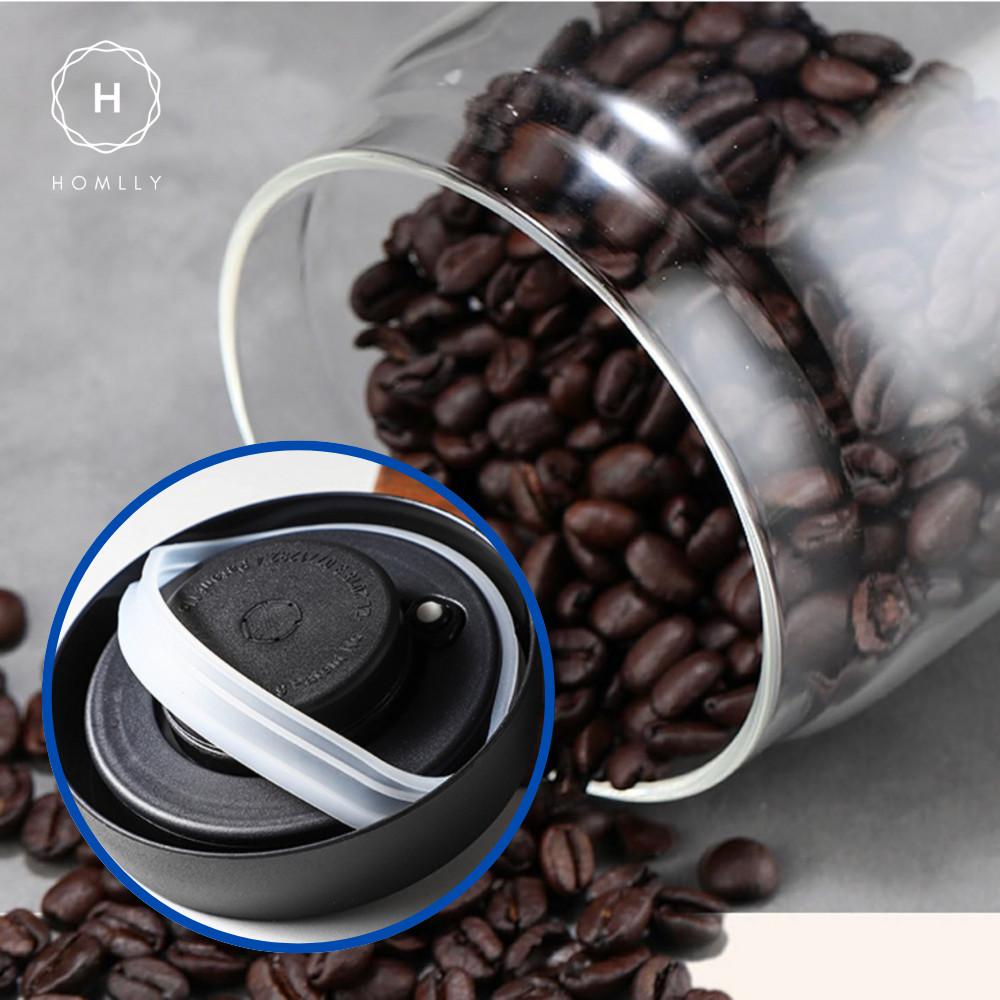 HOMLLY Luft Food Storage Glass Canister Container with Airtight Lid (X3PCS)