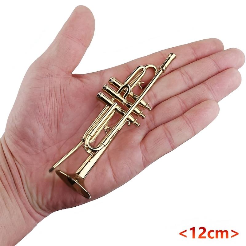 Handcrafted Saxophone Brass Gold Plated Musical Instrument Decoration With Protective Case For Music Lover
