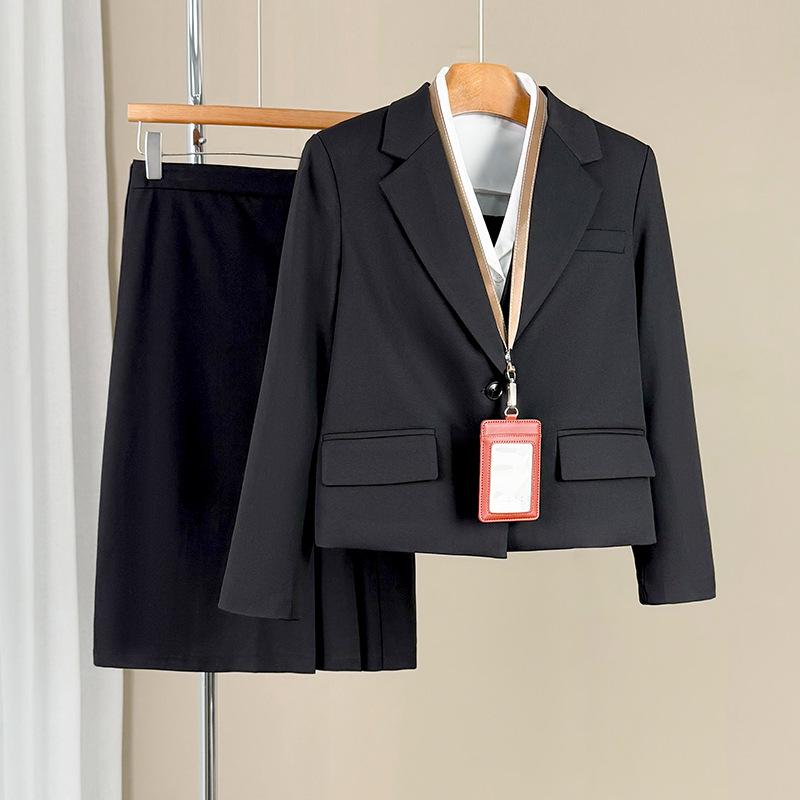 Early Autumn Professional Age-Defying Petite Interview Suit Set with Midi Skirt