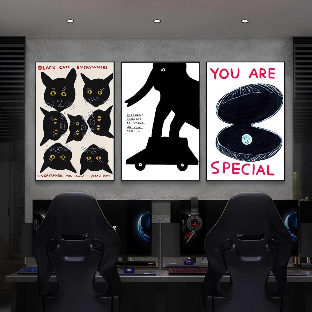 1 szt. Gęś Kaczka Wieloryb Abstrakcyjny nadruk płótno malarstwo plakat Wodoodporny HD Sypialnia Wejście Pokój rodzinny Bar dekoracja ściany