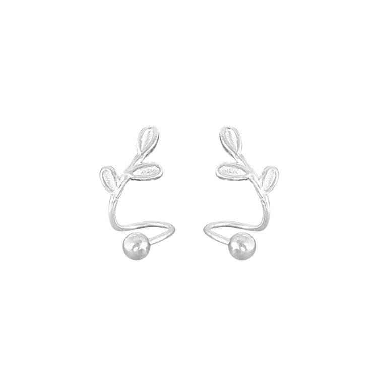 Fresh Leaf Spiral Earrings - Minimalist, High-End Light Luxury Design for Women, 2026 Style