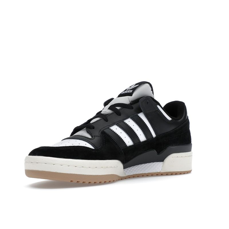 Adidas Forum Low Black White Gum Unisex Sneakers Core-Black Cloud-White Cream-White ID6857