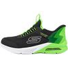 Sneakers slip-on traspiranti in tessuto sintetico Kids Microspec Max per bambini Sneakers per bambini Nero Verde 403890L-BKLM