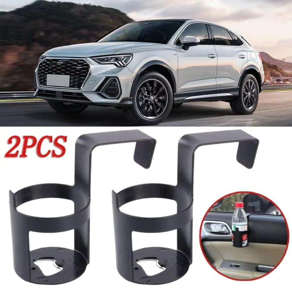 2pcs Black Car Beverage Cup Holder Plastic Water Drink Cup Holder  Auto Truck Interior