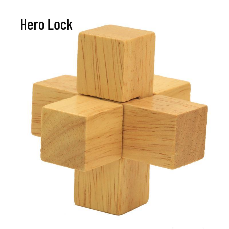 100-Piece Kongming Lock Wooden Puzzle Set for Kids and Adults