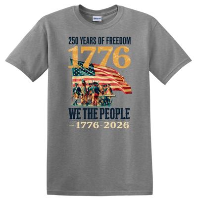 1776 2026 T Shirt We The People 250 Years Freedom Flag Vintage Patriotic Tee