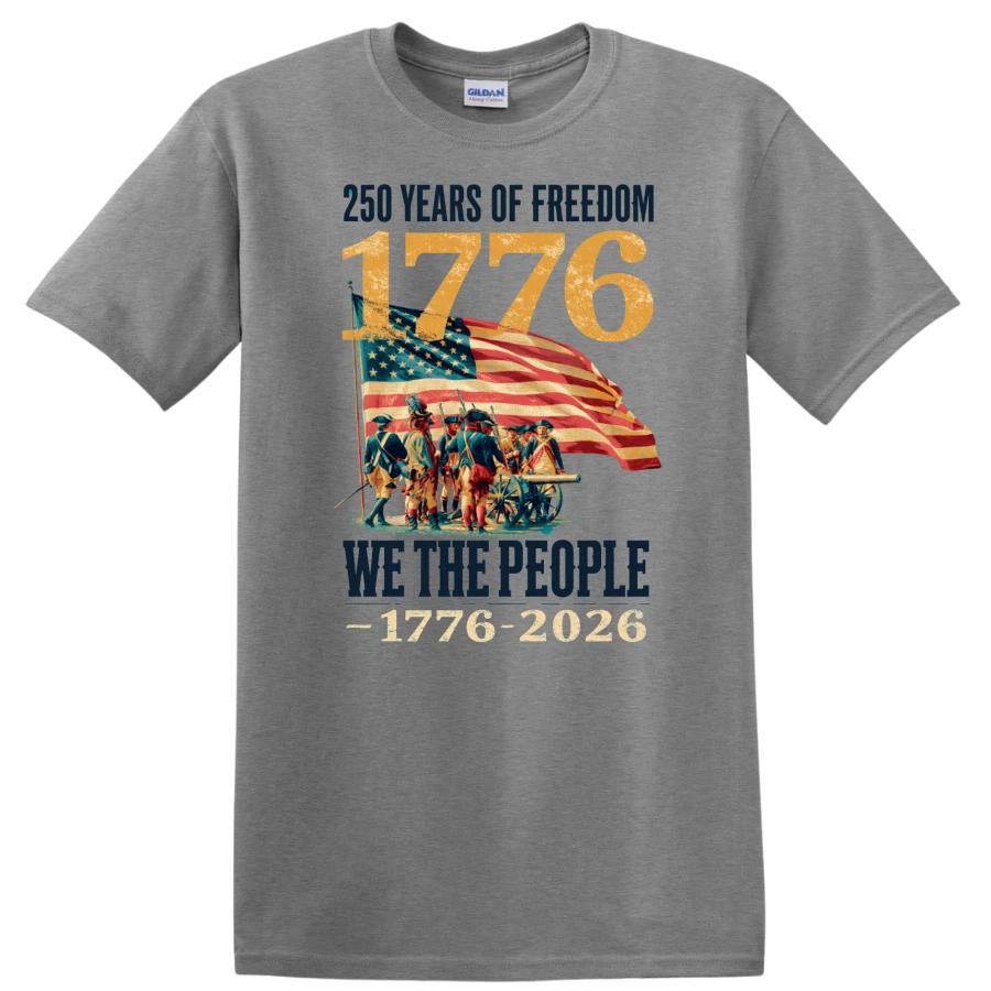 1776 2026 T Shirt We The People 250 Years Freedom Flag Vintage Patriotic Tee S