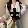 Cardigan Women Knitted Vest Women Early Autumn Style Design Sense Small Retro Blouse Cardigan Female Top