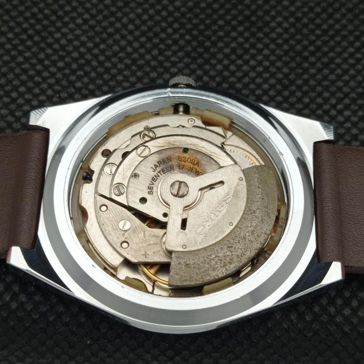MONTRE VINTAGE SEIKO 5 AUTO 6309A JAPON ARGENT POUR HOMMES REMIS À NEUF 593c-a314838-2