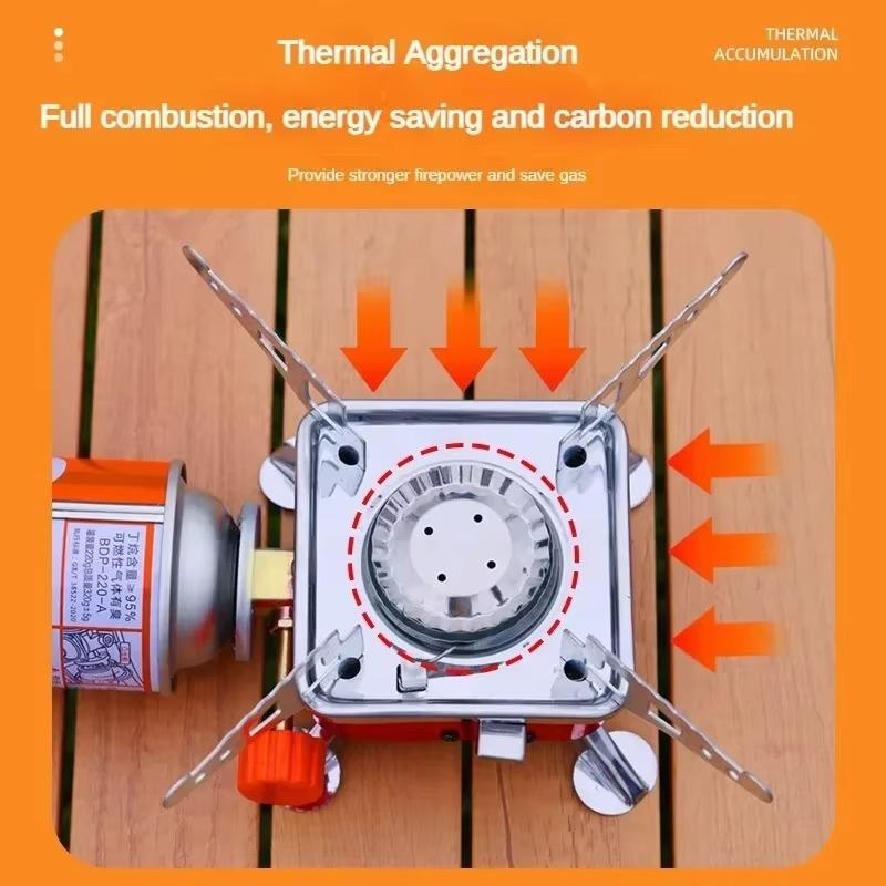 Outdoor Portable Foldable Cassette Stove Mini Camping High-power Windproof Gas Stove Camping Hiking Picnic Barbecue Stove