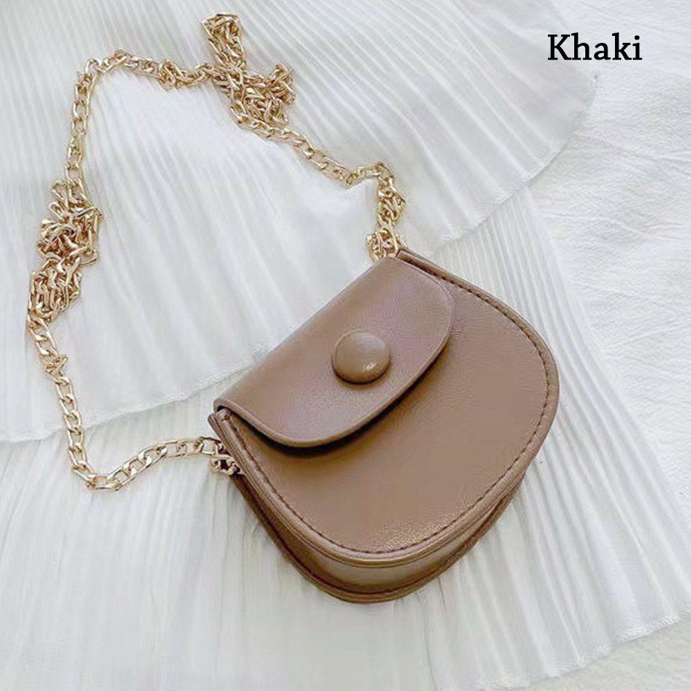Women Mini Shoulder Bags Handbags Ladies Simple Versatile Chain Saddle Bag PU Leather Female Crossbody Messenger Bag