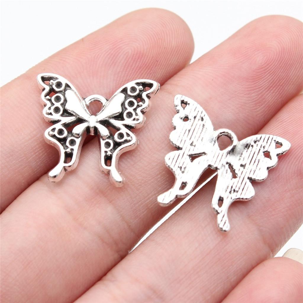 Charms Small Butterfly Pendants Wedding Jewelry Findings ZC114