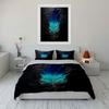 Bright Blue Feather Motif. Bedding Sets Duvet Cover Sets Duvet Covers Pillowcases(1 * Duvet Cover 2 * Pillowcases Without Duvet Insert)