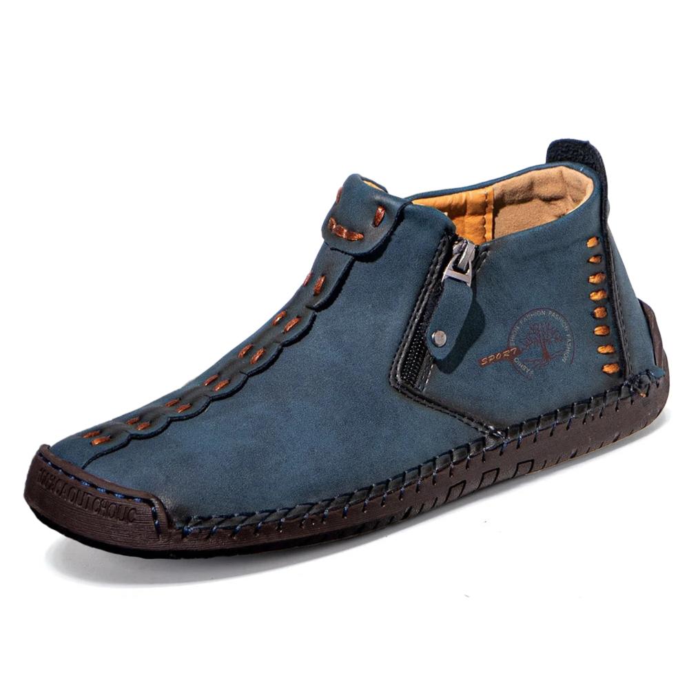 Autumn Men Boots Handmade Casual Ankle Boots For Man Winter Boot With Fur Keep Warm Shoes Male Hombres Botas Botte Hommes