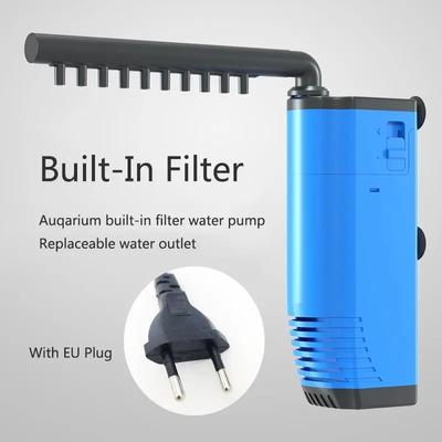 Aquarium Fish Tank Built-in Filter Aeration Water Purifier Internal Submersible Pump Oxygenation Filter Pump For Fish 3W 220V