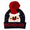 Christmas Hat For Children Santa Claus Navy Blue With Pompom
