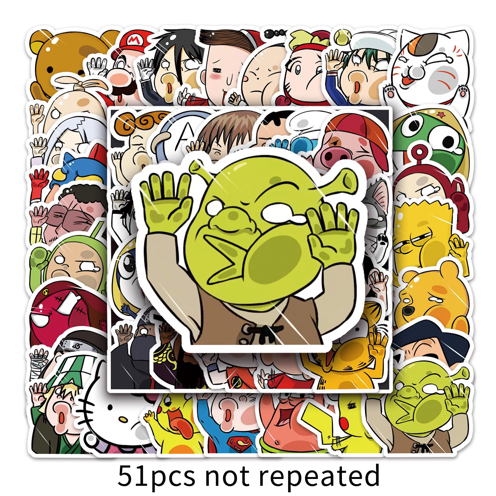 51 Unique Cartoon Graffiti Stickers for Laptops and Scooters