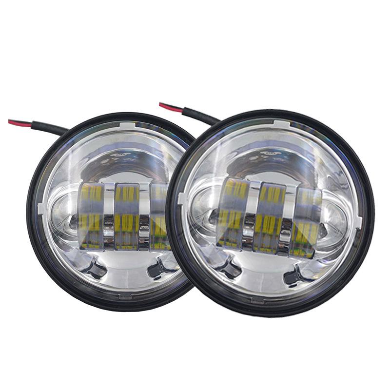 Harley Motorcycle 4.5" LED Fog Light 30W - Auxiliary, Turn Signal, Side & Daytime Running Light