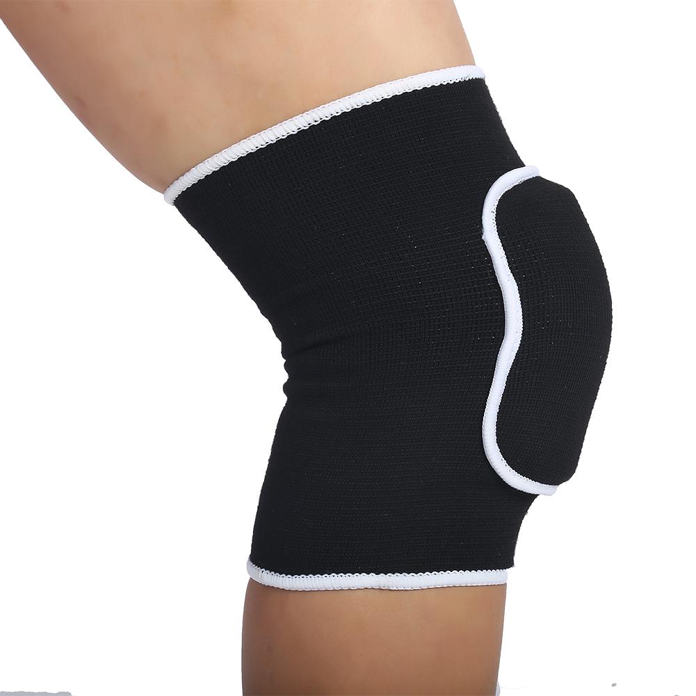 Unisex Elastiskt Knäskydd Wrap Skydd Stöd (Svart)