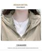 Women's Petite Solid Color Hooded Windbreaker - Loose, Double Zipper, Casual Jacket for Spring and Autumn