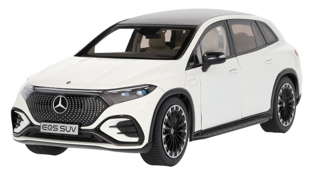 Genuine EQS SUV AMG Line Diamond White Scale Scale Model [Mercedes-Benz Collection] (X296) 1/18