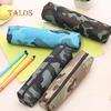 Boy Girl Camouflage Canvas School Supplies Pouch Purse Pencil Case Mini Bag Zipper Versatile