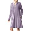 Women's Fall Winter Ribbed Knit Dress Casual Long Sleeve V Neck Mini Dress Loose Pullover Sweater Dress with Pockets