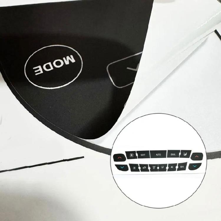 PVC Automotive Button Repair Decal Black AC Control Panel Sticker Air Conditioner Button Fix Sticker for Vehicle Models