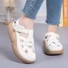 2025 Women's Thick-Soled Velcro Sandals – Breathable, Soft, Casual White Shoes