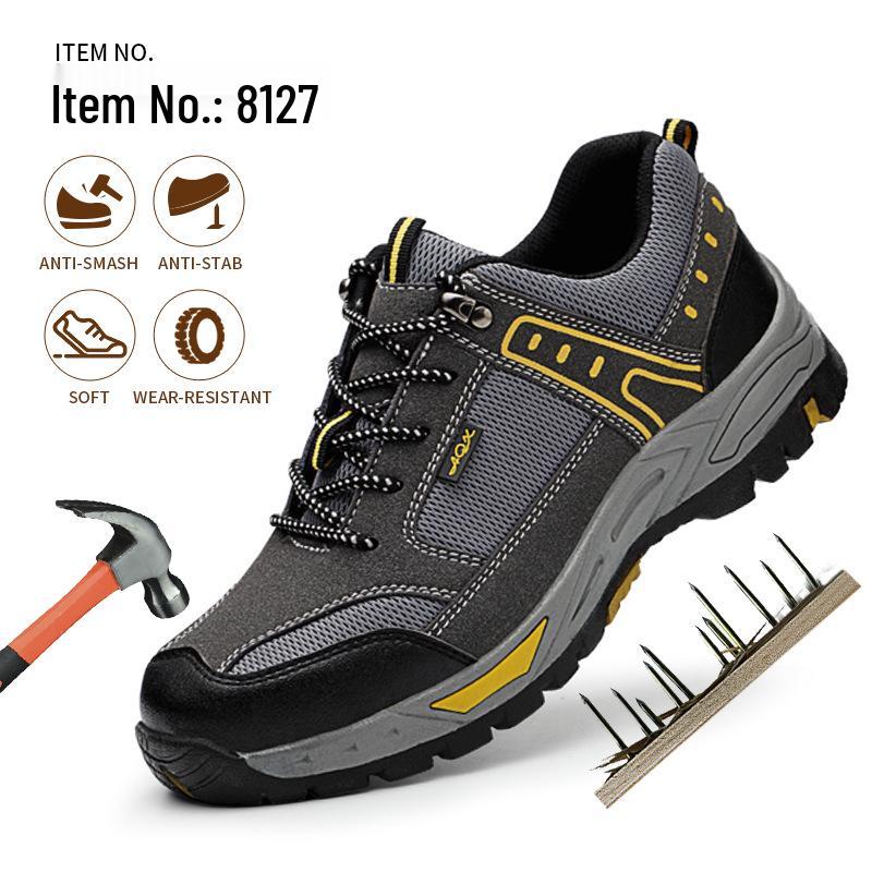 Spring Safety Work Shoes: Anti-Smash, Puncture-Resistant, Durable Soles, Oil, Acid & Alkali Resistant for Construction Sites