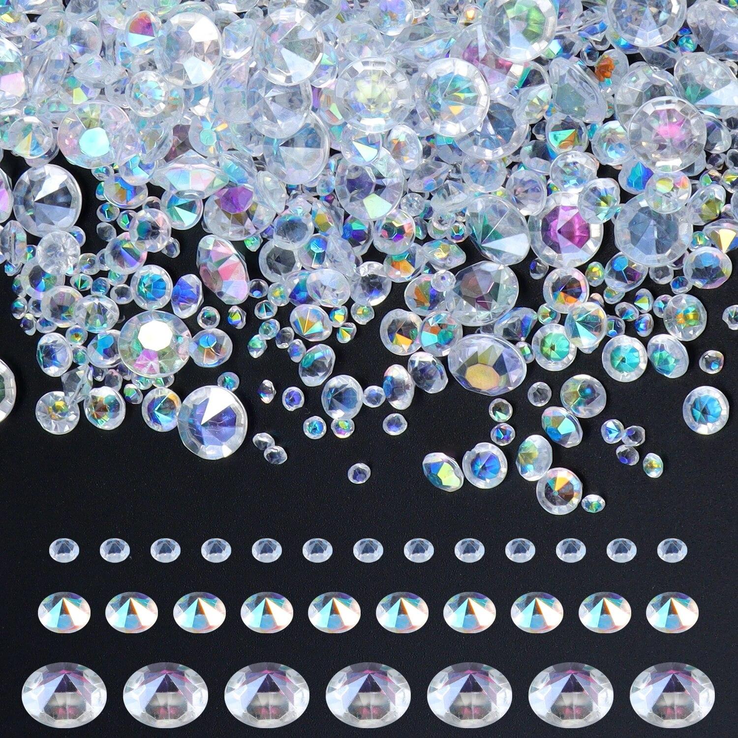 

2000pcs/Bag Mixed Sizes Round Arylic Pointed Bottom Red Gemstone 0.3mm-10mm Small Zircon Bare Stone DIY Jewelry