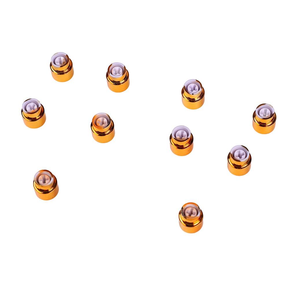 10PCS Electric Guitar Pickup Switch Tip Gold Round Retro Plastic Toggle Switch Knob Tip for 3 Way 5 Way