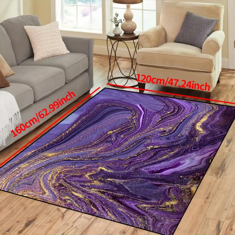 Purple Non Slip Rug, Machine Washable Mat, Large Size Options, Perfect for Entryway Living Room Bedroom, Stylish Home Decor