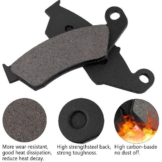 Brake Pads Front and Rear for Honda CR125R 2002-2007, CR250R 2002-2007, CRF250R/CRF250X 2004-2017, CRF450RX 2017, CRF450X 2005-2017, CRF450R