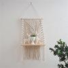 Handwoven Shelf Vintage Wall Organizer Bohemian Floating Shelf Home Decorations
