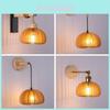 Pumpkin Shape Minimalist Wall Sconce With Wooden Material And Adjustable Led Lighting For Living Room