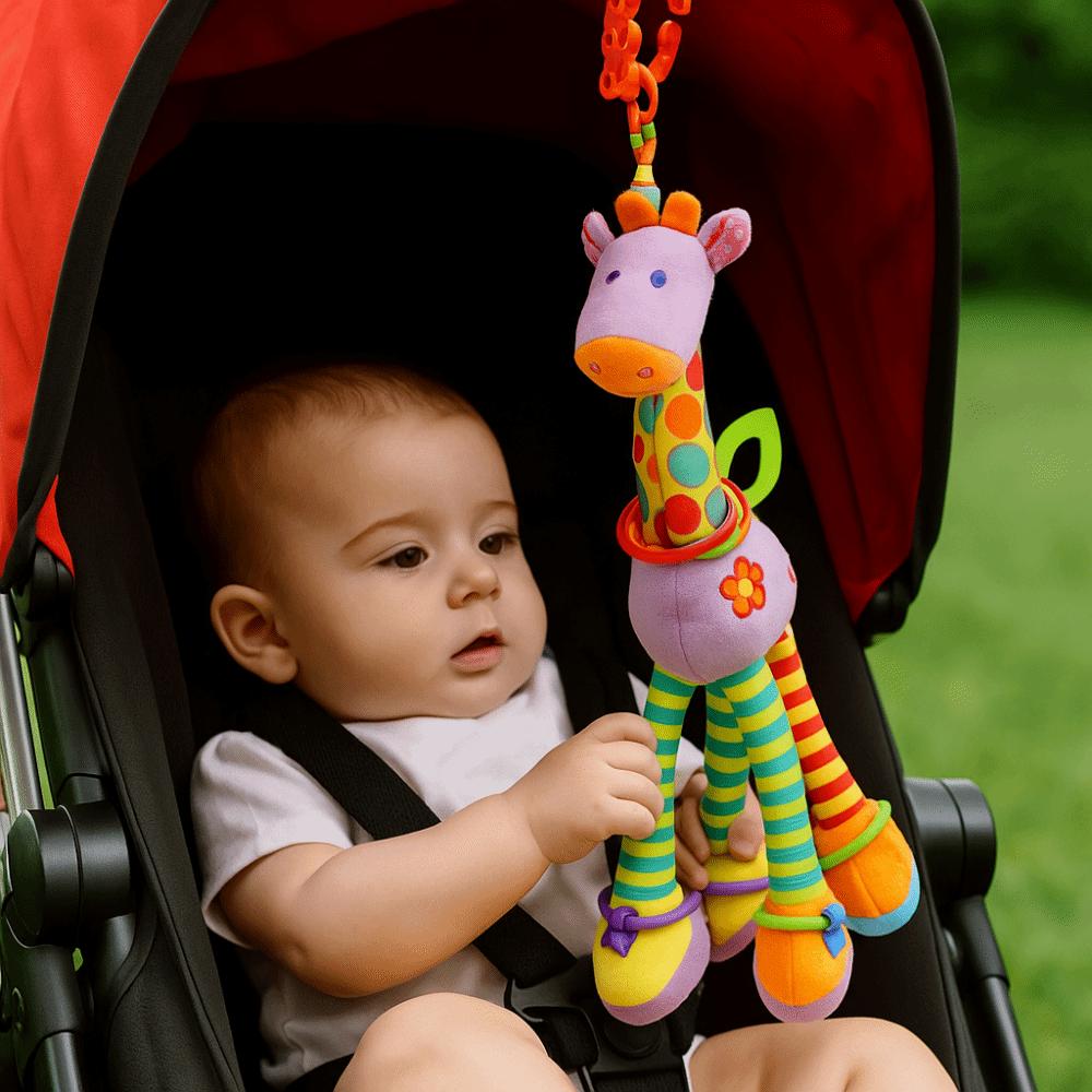 Plushies Doll Giraffe Animal Handbells PP Cotton Plush Rattle Teether Toys  Children Gift