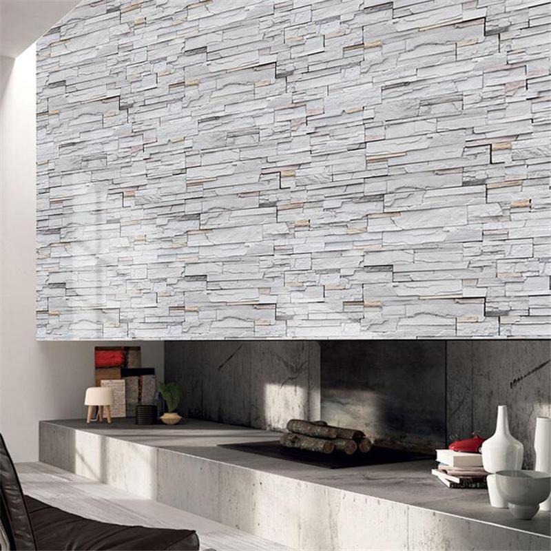 3D Retro simulato mattone Grano di legno Piante Carta da parati autoadesiva impermeabile Ristorante Bar Sfondo Adesivi murali Decorazione della parete del soggiorno