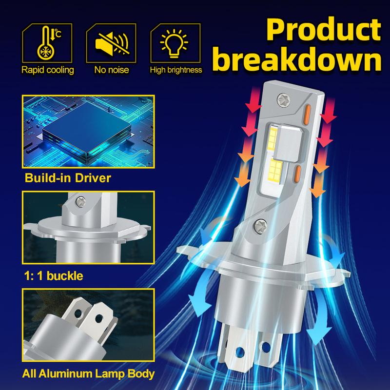 1PC High Quality H4 H7 H11 H1 Motorcycle Headlight Bulb 15000LM Scooter High Low Beam Light 6000K Motor Bike Head Lamp Fanless