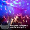 USB Starry Sky Projector Lamp RGB Crystal Night Light with Auto Rotation, Starry Sky Effect LED for Bedroom Party Gaming Room Holiday Decoration