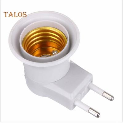 E27 EU Plug Lamp Light Holder Base Socket Converter Adapter with Control Switch